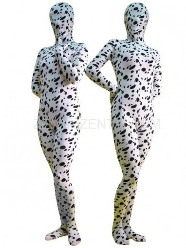 Fullbody Full Body Dalmatian Print Spandex  Morph Zentai Suit