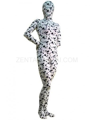 Fullbody Full Body Dalmatian Print Spandex  Morph Zentai Suit