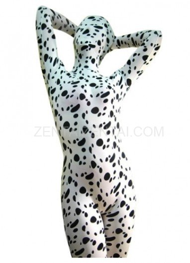 Fullbody Full Body Dalmatian Print Spandex  Morph Zentai Suit