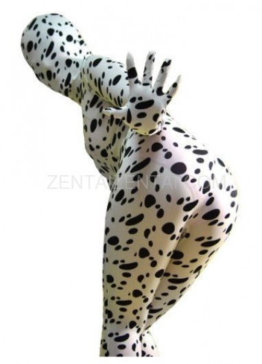 Fullbody Full Body Dalmatian Print Spandex  Morph Zentai Suit