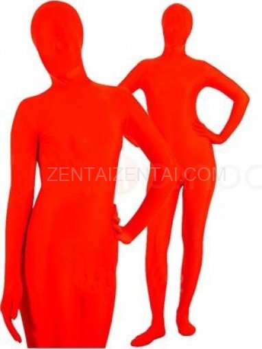 Unicolor Fullbody Full Body Red Spandex Morph Zentai Suit