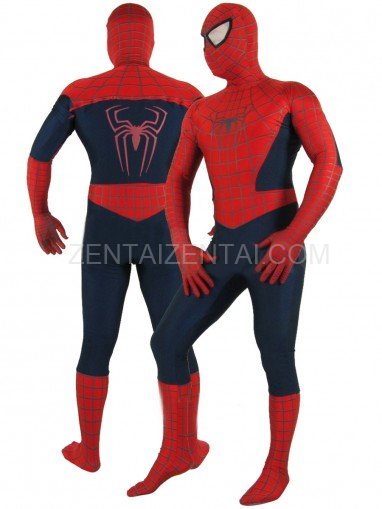 Cheap Red Lycra Spandex Unisex Spiderman Costume