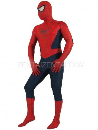 Cheap Red Lycra Spandex Unisex Spiderman Costume