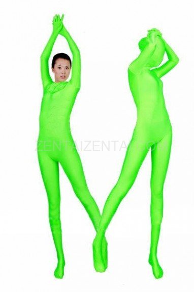 Green Lycra Spandex Unisex Morph Zentai Suit