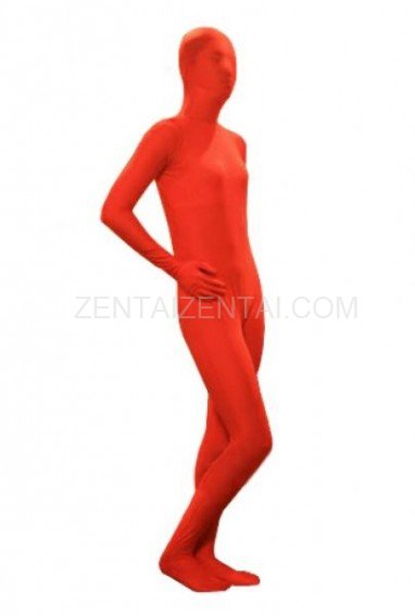 Red Lycra Silk Unisex Morph Zentai Suit