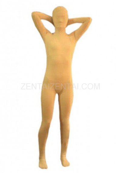 Unusual Yellow Lycra Spandex Unisex Morph Zentai Suit