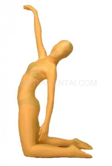 Yellow Lycra Spandex Morph Zentai Suit