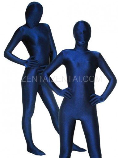 Deep Blue Lycra Spandex Unisex Morph Zentai Suit
