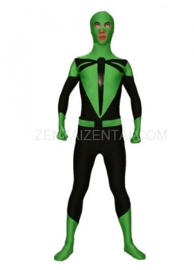 Green And Black Dargonfly Lycra Spandex Morph Zentai Suit