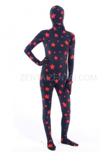Red Star Lycra Spandex Unisex Morph Zentai Suit
