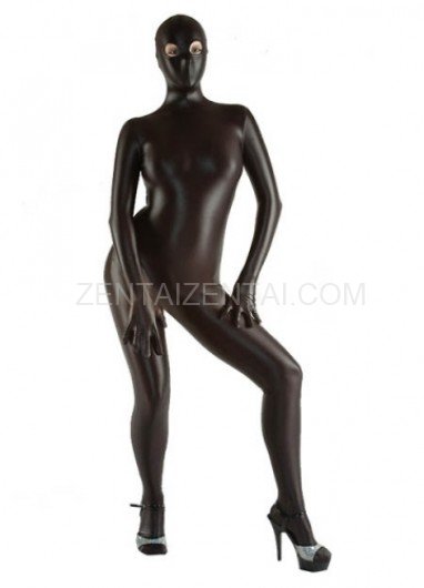 Black Shiny Metallic Morph Zentai Suit