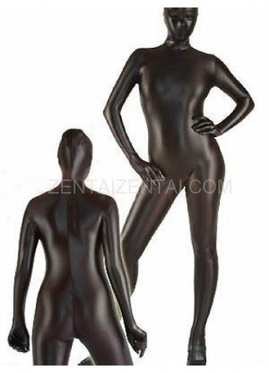 Black Shiny Metallic Morph Zentai Suit