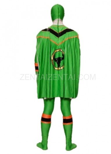 Green Lycra Spandex Super Hero Morph Zentai Suit