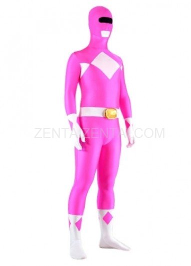 Rose And White Lycra Spandex Unisex Morph Zentai Suit