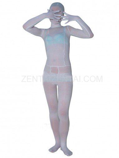 Silver Gray Velvet Unisex Morph Zentai Suit