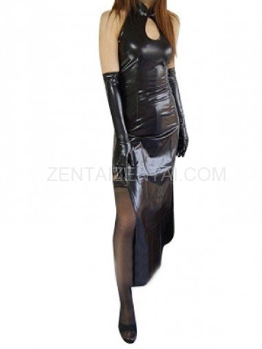 Classic Black Shiny Metallic Sexy Dress