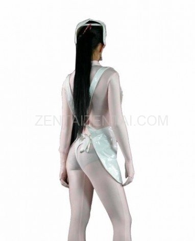 White Sexy Nurse PVC Apron