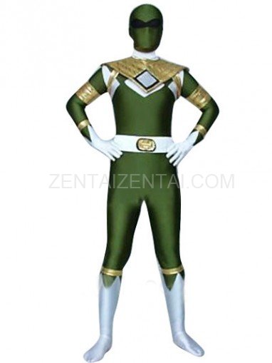 Green GouGou Senta Lycra Shiny Metallic Super Hero