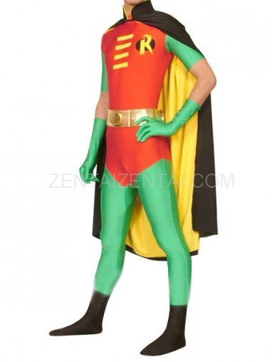 Robin Lycra Shiny Metallic Super Hero Costume