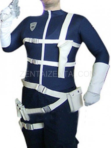 Blue Thor Super Hero Shiny Metallic Costume