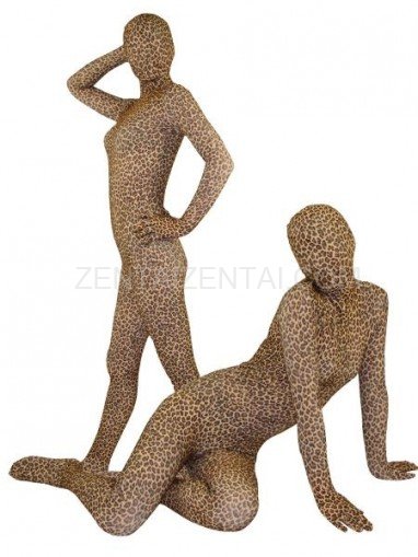 Leopard Pattern Lycra Spandex Unisex Morph Zentai Suit