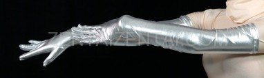 ZENTAI Silver Shiny Metallic Gloves