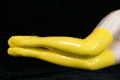 ZENTAI Yellow PVC Stockings