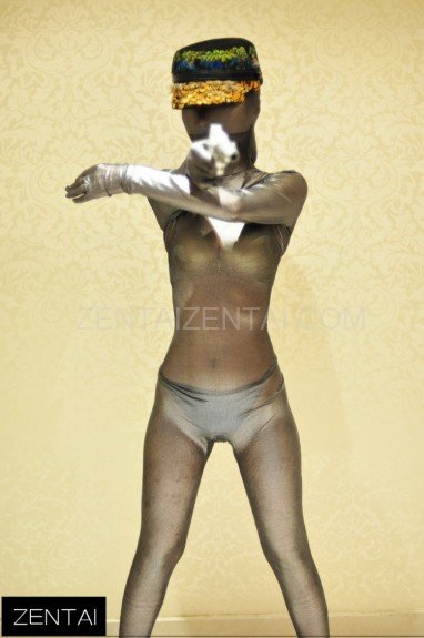Black and Gold Fullbody Full Body Tights Sexy Translucent Silk Purple Painted Morph Zentai Suit Morph