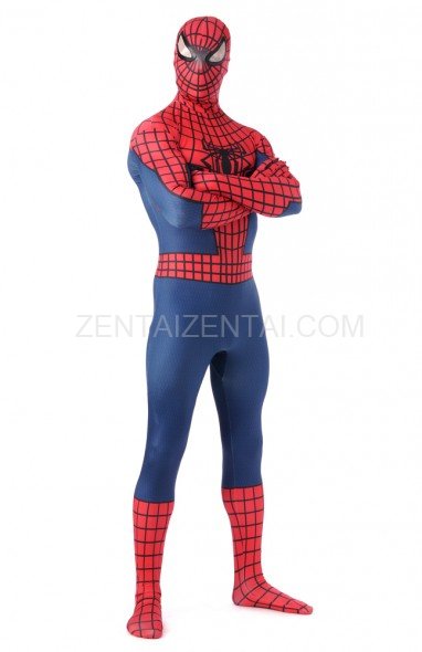 Black and Red Spiderman Super Hero Full Body Spandex Holiday Unisex Lycra Morph Zentai Suit