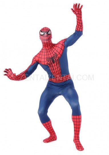 Black and Red Spiderman Super Hero Full Body Spandex Holiday Unisex Lycra Morph Zentai Suit