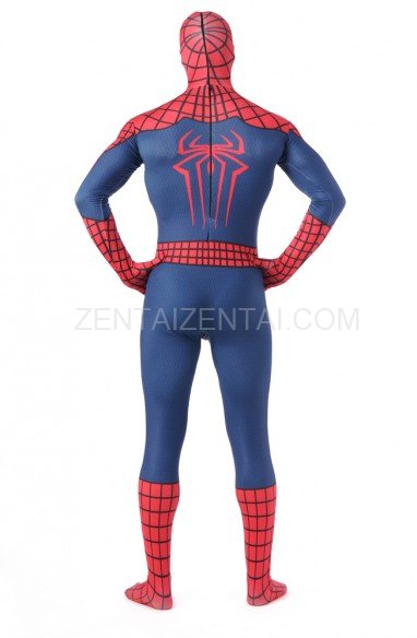 Black and Red Spiderman Super Hero Full Body Spandex Holiday Unisex Lycra Morph Zentai Suit