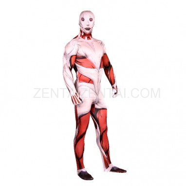 Attack on Titan Cartoon Full Body Halloween Unisex Cosplay Zentai Suit