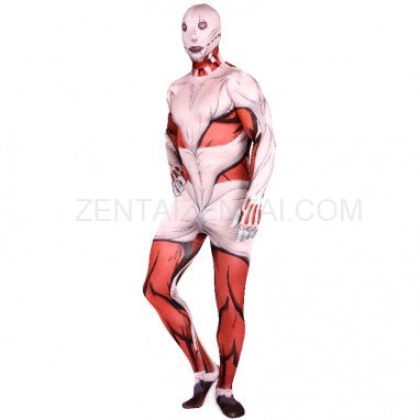 Attack on Titan Cartoon Full Body Halloween Unisex Cosplay Zentai Suit