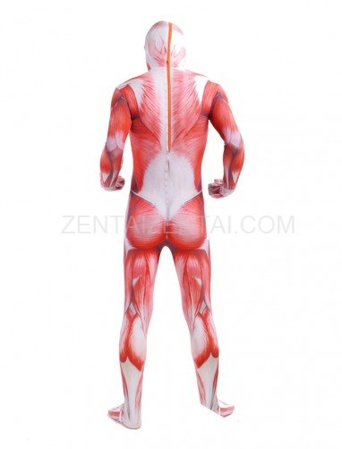 Attack on Titan Red Muscle Full Body Halloween Spandex Holiday Unisex Cosplay Zentai Suit