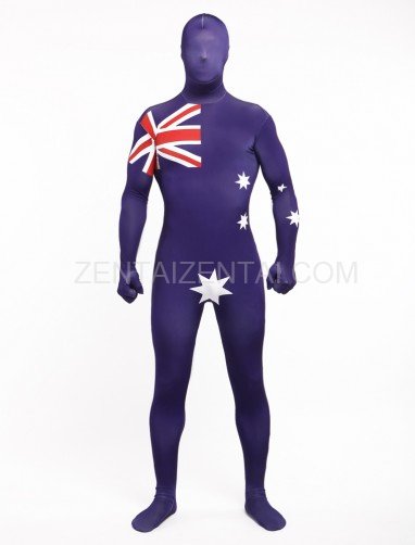 Australia National Flag Full Body Halloween Spandex Holiday Unisex Cosplay Zentai Suit