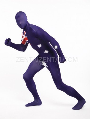 Australia National Flag Full Body Halloween Spandex Holiday Unisex Cosplay Zentai Suit