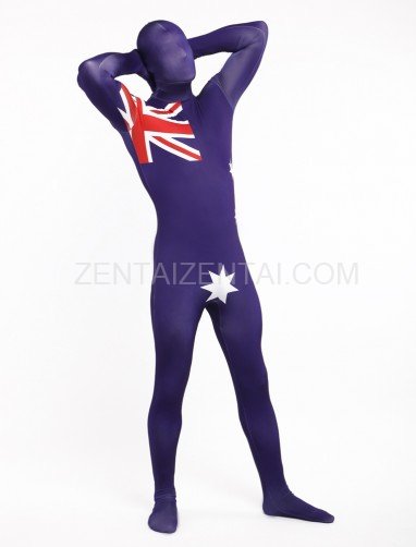 Australia National Flag Full Body Halloween Spandex Holiday Unisex Cosplay Zentai Suit
