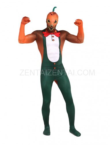 Halloween Ghost Festival Party Packs Pumpkin Spandex Elastic Tights Fullbody Zentai Suit