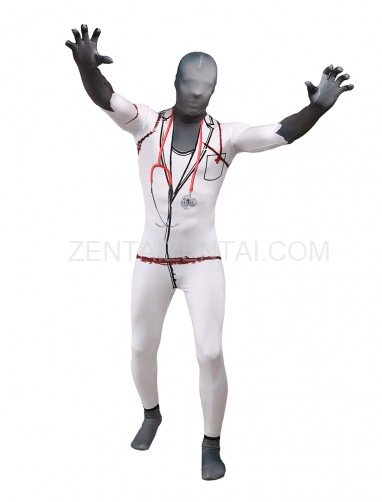 Horrible Doctor Full Body Halloween Spandex Holiday Unisex Cosplay Zentai Suit