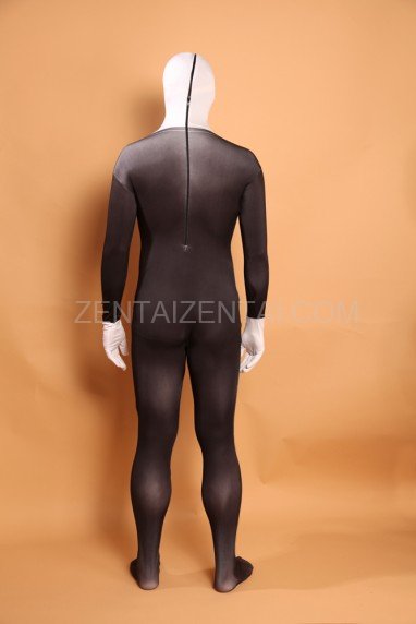 Men\'s Black and White Halloween Full Body Spandex Holiday Unisex Lycra Morph Zentai Suit