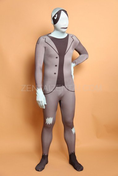 Silver Grey Full Body Halloween Spandex Holiday Unisex Cosplay Zentai Suit