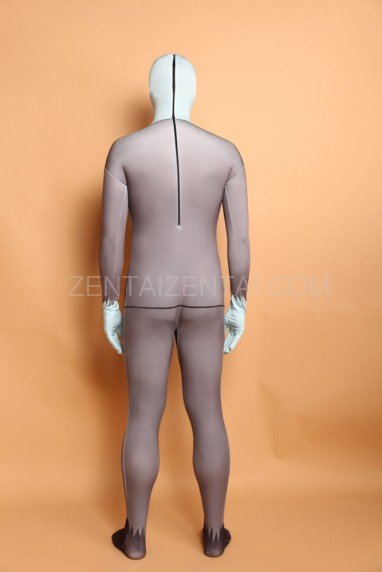 Silver Grey Full Body Halloween Spandex Holiday Unisex Cosplay Zentai Suit