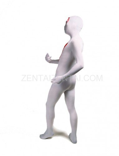 White Gun Shot Blood Full Body Halloween Spandex Holiday Unisex Cosplay Zentai Suit