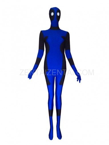 Blue Deadpool-deadpool Lycra Spandex Zentai Suit