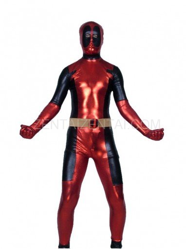 Deadpool Shiny Metallic Zentai Suit