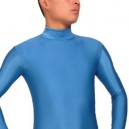 Blue Lycra Spandex Long Sleeves Suit