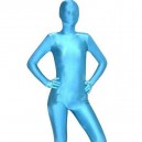 Cheap Unicolor Fullbody Full Body Blue Lycra Spandex Unisex Morph Zentai Suit