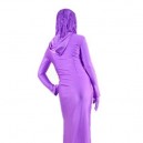 Purple Lycra Spandex Unisex Morph Zentai Suit in Skirt Style Purple Lycra Spandex Unisex Morph Zentai Suit in Skirt Style