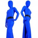 Supply Skirt Style Blue Lycra Spandex Unisex Morph Zentai Suit in