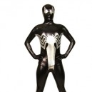 Black With Silver Dragonfly Shiny Metallic Morph Zentai Suit